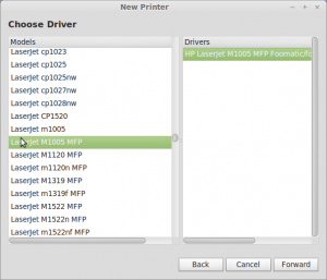 pilih jenis printer